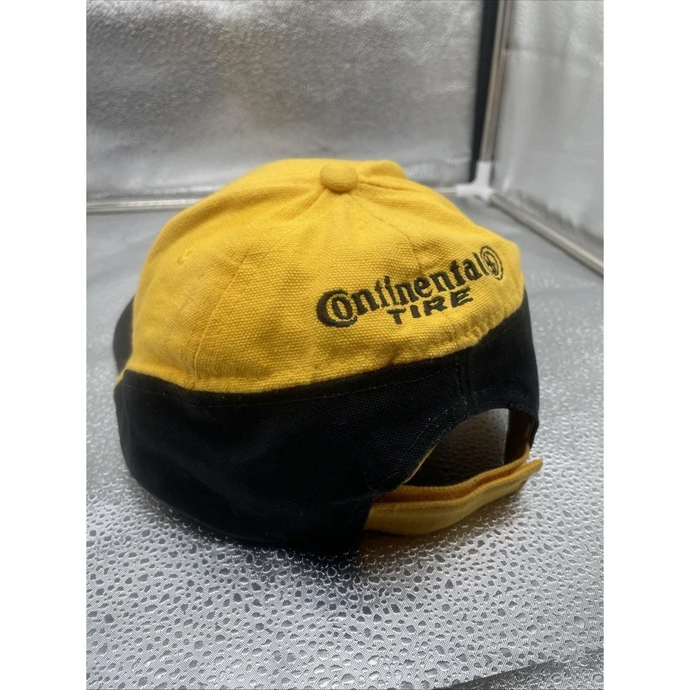 Continental Tire Baseball Cap Embroidered Yellow Black Adjustable Racing Cars